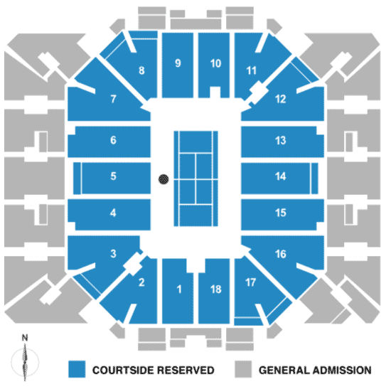 Us Open Tennis 2018 Arthur Ashe Stadium Seating Chart