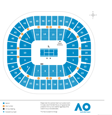 Australian Open Official Map