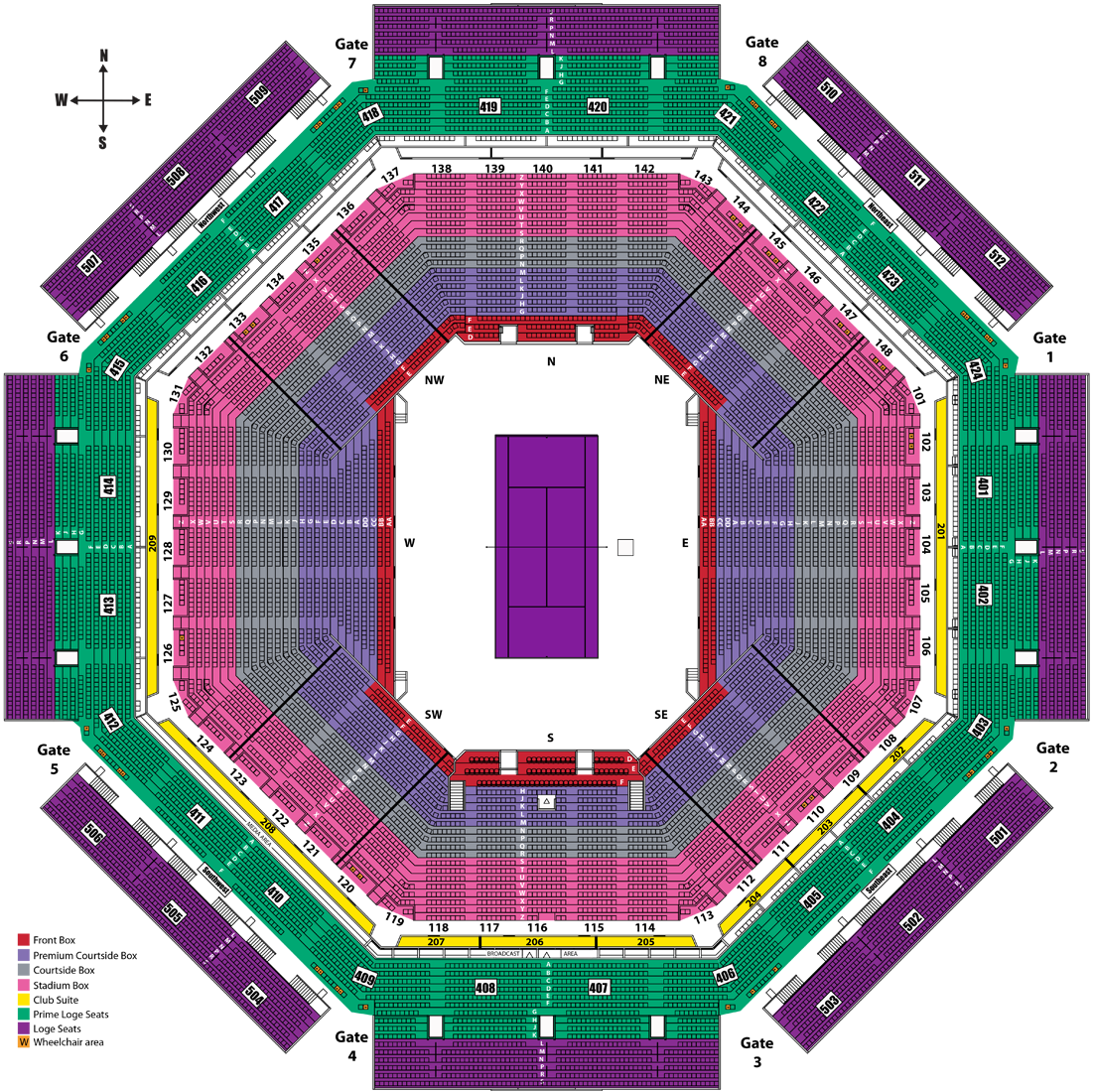 Indian Wells Tennis Garden Stadium 1 Seating Chart