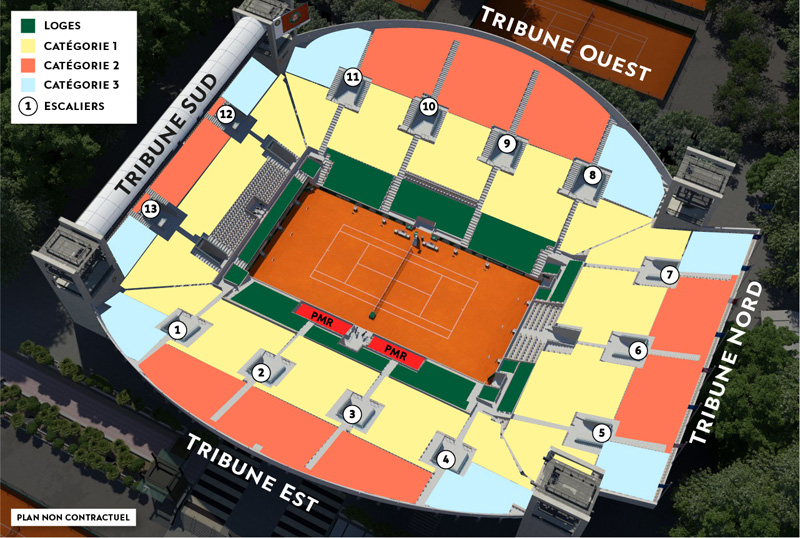 Roland Garros Seating Chart View