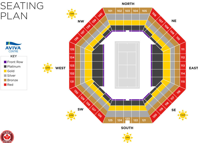 Rogers Cup Seating Chart